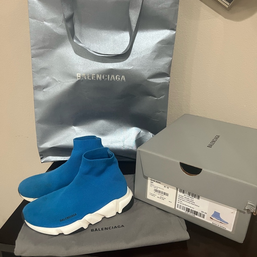 Balenciaga Azure Knit Sneakers